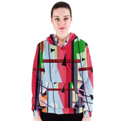 Window Women s Zipper Hoodie by Valentinaart