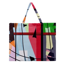 Window Zipper Large Tote Bag