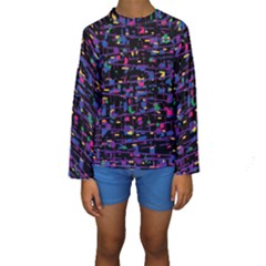 Purple Galaxy Kids  Long Sleeve Swimwear