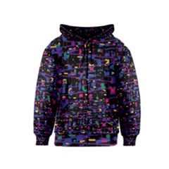 Purple Galaxy Kids  Zipper Hoodie by Valentinaart