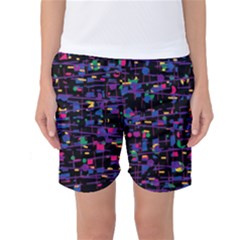 Purple Galaxy Women s Basketball Shorts by Valentinaart