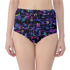 Purple Galaxy High-waist Bikini Bottoms by Valentinaart