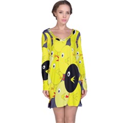 Yellow Flock Long Sleeve Nightdress by Valentinaart