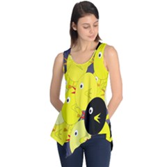 Yellow Flock Sleeveless Tunic by Valentinaart