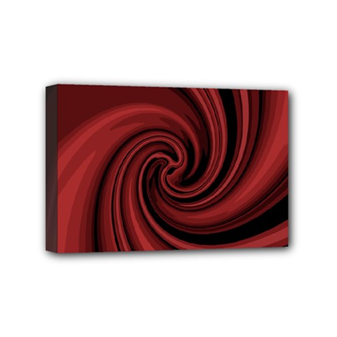 Elegant Red Twist Mini Canvas 6  X 4  by Valentinaart