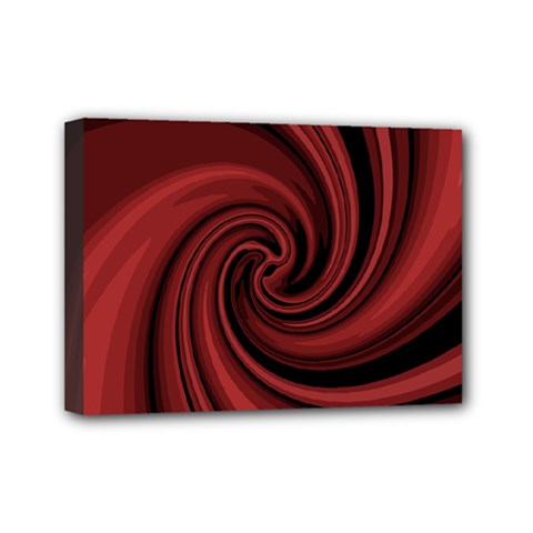 Elegant Red Twist Mini Canvas 7  X 5  by Valentinaart