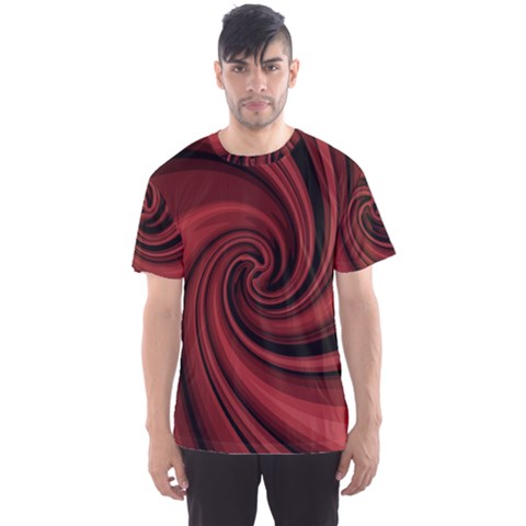 Elegant Red Twist Men s Sport Mesh Tee by Valentinaart