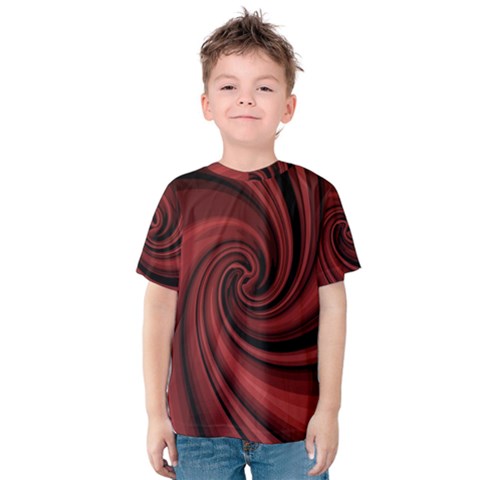 Elegant Red Twist Kids  Cotton Tee by Valentinaart