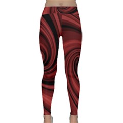 Elegant Red Twist Yoga Leggings  by Valentinaart