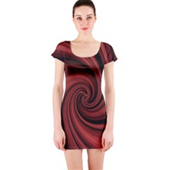 Elegant Red Twist Short Sleeve Bodycon Dress by Valentinaart