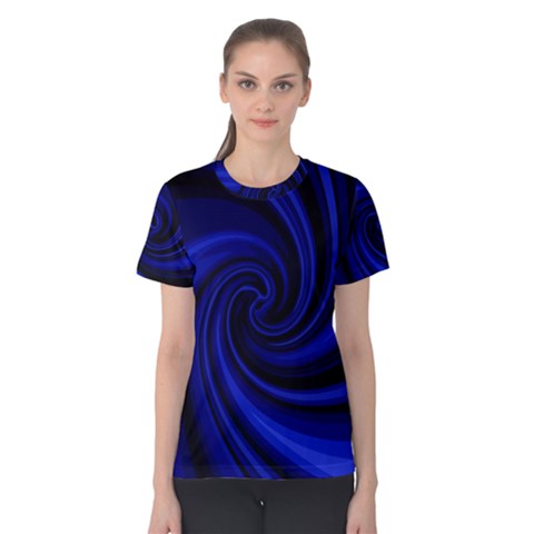 Blue Decorative Twist Women s Cotton Tee by Valentinaart