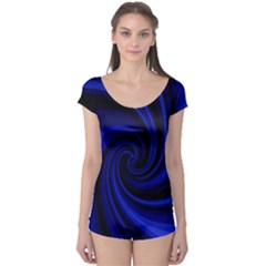 Blue Decorative Twist Boyleg Leotard  by Valentinaart