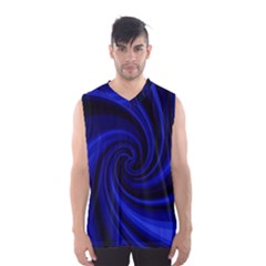 Blue Decorative Twist Men s Basketball Tank Top by Valentinaart