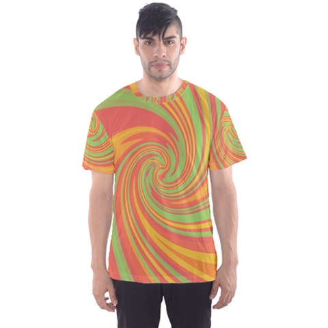 Green And Orange Twist Men s Sport Mesh Tee by Valentinaart