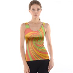 Green And Orange Twist Tank Top by Valentinaart