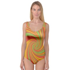 Green And Orange Twist Princess Tank Leotard 