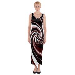 Decorative Twist Fitted Maxi Dress