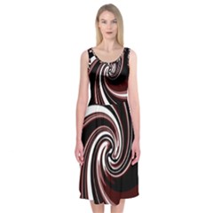 Decorative Twist Midi Sleeveless Dress