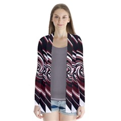 Decorative Twist Drape Collar Cardigan