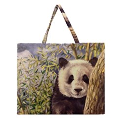 Panda Zipper Large Tote Bag