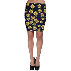 Daisy Flower Pattern For Summer Bodycon Skirt by BubbSnugg