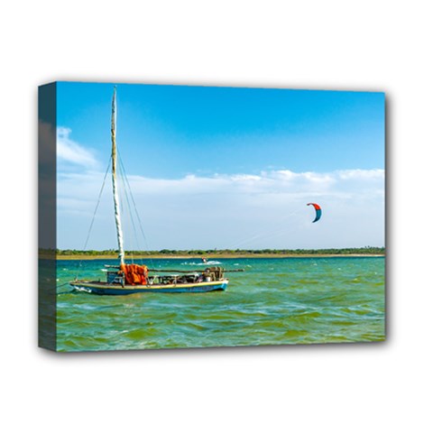 Lagoa Do Paraiso Jericoacoara Brazil Deluxe Canvas 16  X 12   by dflcprints