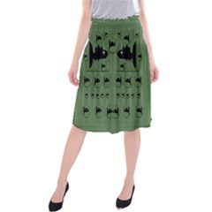 Pescado Fish Con Pasta And Baby Fishes Midi Beach Skirt