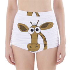 Giraffe  High-waisted Bikini Bottoms