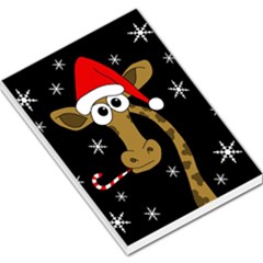 Christmas Giraffe Large Memo Pads by Valentinaart