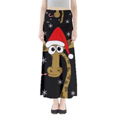 Christmas Giraffe Maxi Skirts by Valentinaart