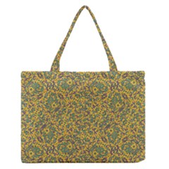 Modern Abstract Ornate Pattern Medium Zipper Tote Bag