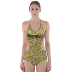 Modern Abstract Ornate Cut-out One Piece Swimsuit