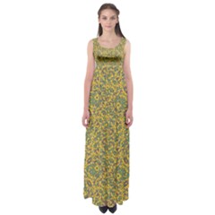 Modern Abstract Ornate Empire Waist Maxi Dress