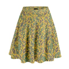 Modern Abstract Ornate High Waist Skirt