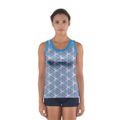 Colorful Retro Geometric Pattern Women s Sport Tank Top  by DanaeStudio