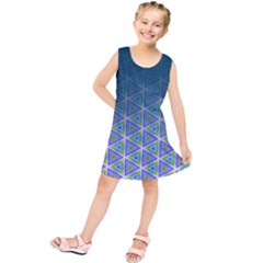 Ombre Retro Geometric Pattern Kids  Tunic Dress