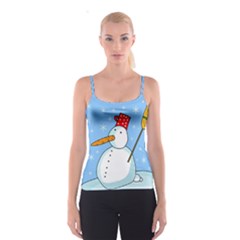 Snowman Spaghetti Strap Top by Valentinaart