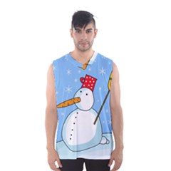 Snowman Men s Basketball Tank Top by Valentinaart