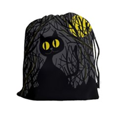 Black Cat - Halloween Drawstring Pouches (xxl)