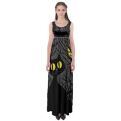 Black Cat - Halloween Empire Waist Maxi Dress