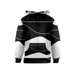 Black And White Kids  Zipper Hoodie by Valentinaart