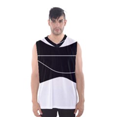 Black And White Men s Basketball Tank Top