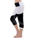 White and black abstraction Capri Yoga Leggings View2