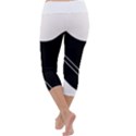 White and black abstraction Capri Yoga Leggings View4