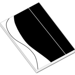 White And Black 2 Large Memo Pads by Valentinaart