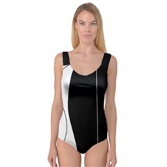 White And Black 2 Princess Tank Leotard 