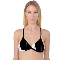 White And Black 2 Reversible Tri Bikini Top by Valentinaart