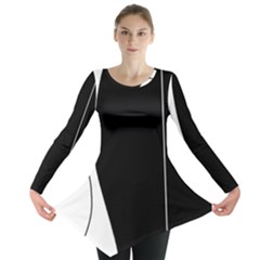 White And Black 2 Long Sleeve Tunic 