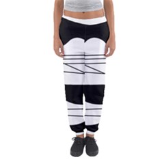 White And Black Waves Women s Jogger Sweatpants