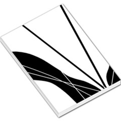 White And Black  Large Memo Pads by Valentinaart